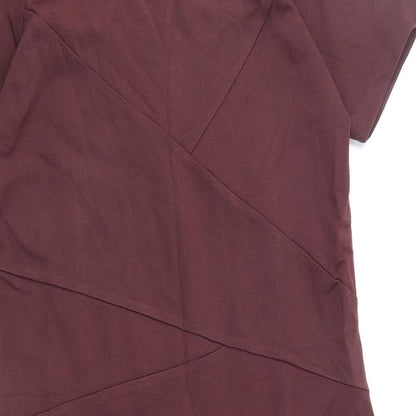 Vacknox Womens Purple Viscose Shift Size L Round Neck Pullover