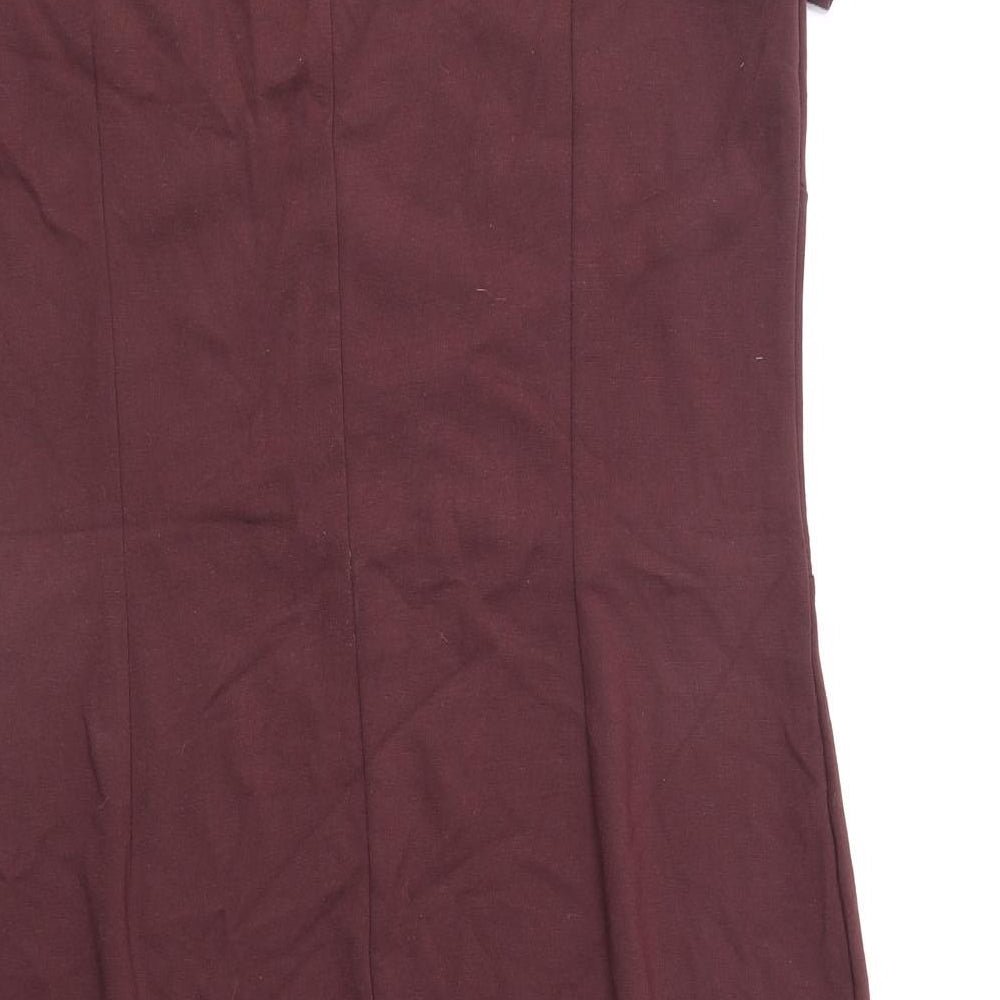 Vacknox Womens Purple Viscose Shift Size L Round Neck Pullover