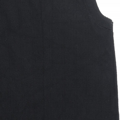 Preworn Womens Black Acrylic Shift Size S Round Neck Pullover