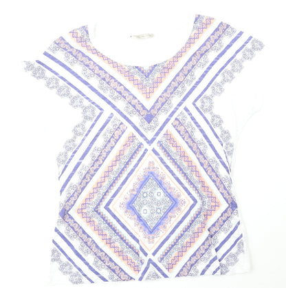 Womens UK Size 10 Marks and Spencer Multicoloured Basic Blouse