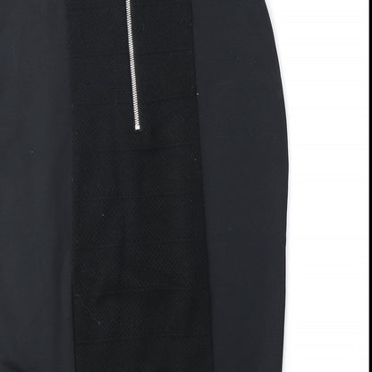 Miss Selfridge Womens Black Polyester Straight & Pencil Skirt Size 8 Zip
