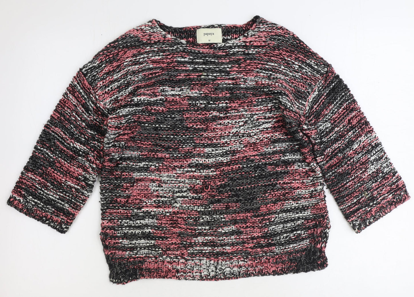 Womens UK Size M Papaya Pink Pullover Jumper
