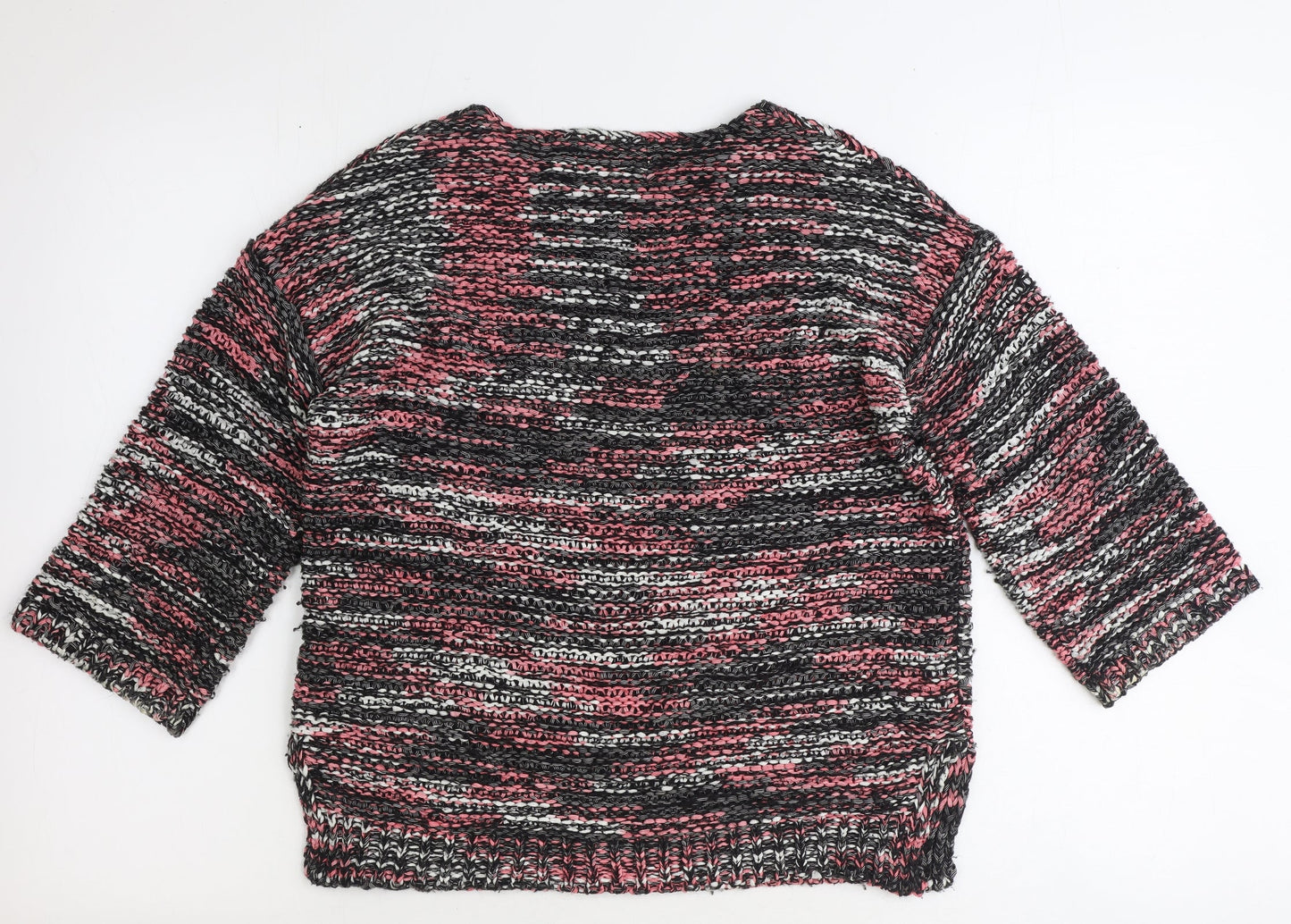 Womens UK Size M Papaya Pink Pullover Jumper