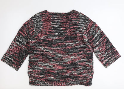 Womens UK Size M Papaya Pink Pullover Jumper