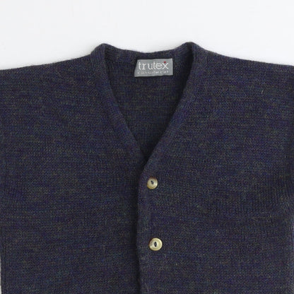TruTex Boys Blue V-Neck Acrylic Vest Jumper One Size Button