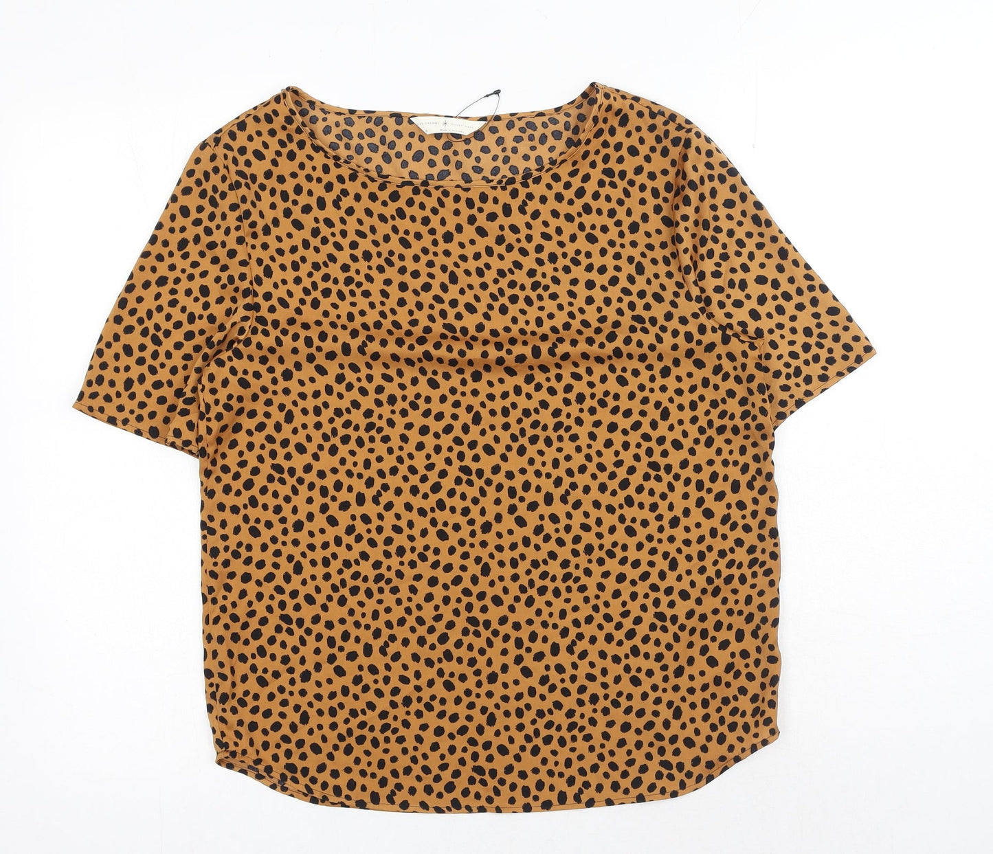 Womens UK Size 6 Marks and Spencer Brown Basic T-Shirt