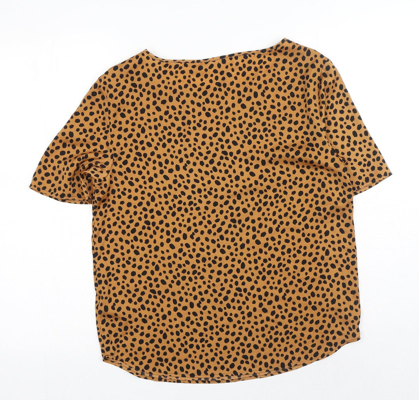 Womens UK Size 6 Marks and Spencer Brown Basic T-Shirt