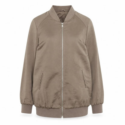 Womens UK Size 8 New Look Brown Bomber Jacket
