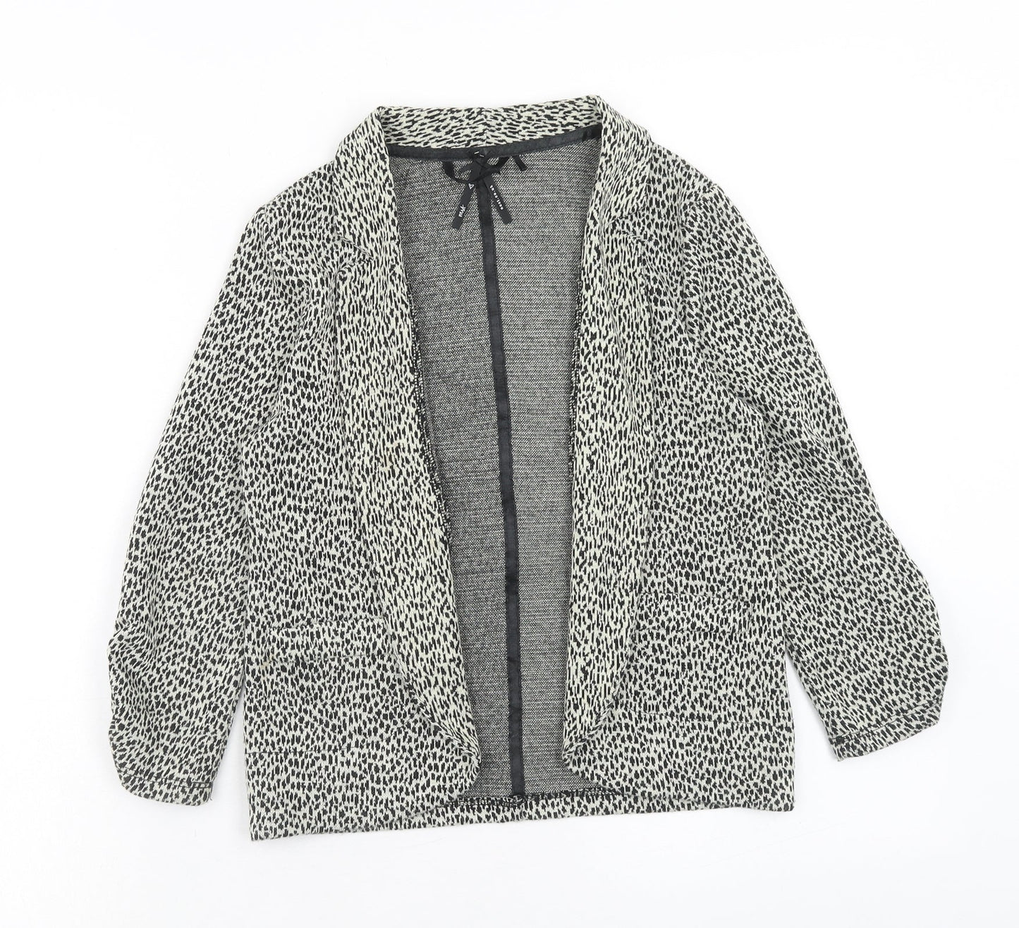 NEXT Girls Brown Geometric Overcoat Coatigan Size 7 Years Pullover