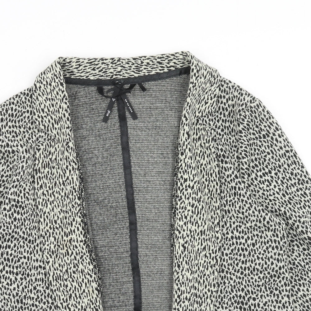 NEXT Girls Brown Geometric Overcoat Coatigan Size 7 Years Pullover