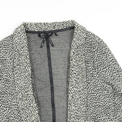 NEXT Girls Brown Geometric Overcoat Coatigan Size 7 Years Pullover