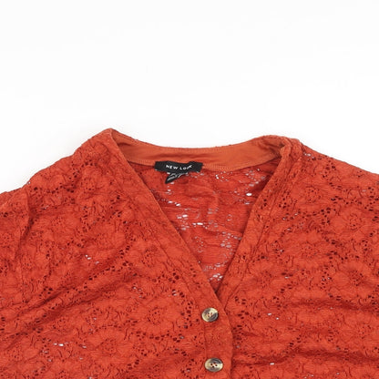 Womens UK Size 12 NEXT Orange Basic Blouse