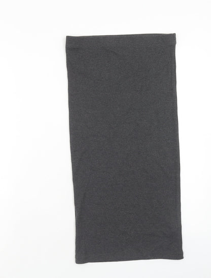 House Womens Grey Cotton Straight & Pencil Skirt Size M