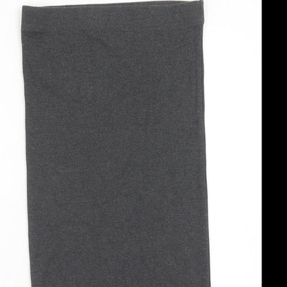 House Womens Grey Cotton Straight & Pencil Skirt Size M