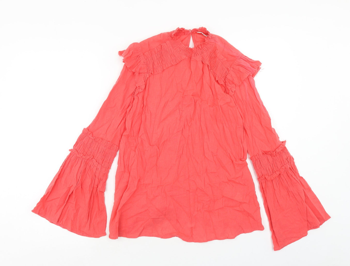 Womens UK Size 8 River Island Pink Basic Blouse
