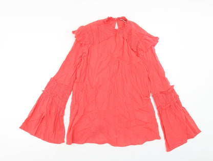 Womens UK Size 8 River Island Pink Basic Blouse