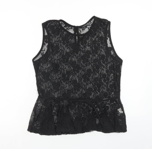 Womens UK Size 14 Atmosphere Black Basic Tank