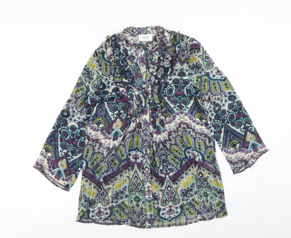 Womens UK Size S Wallis Multicoloured Basic Blouse