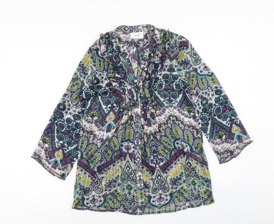 Womens UK Size S Wallis Multicoloured Basic Blouse