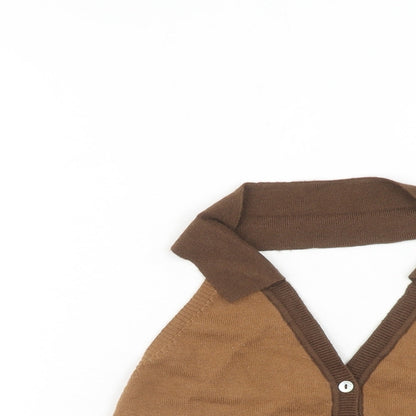 Womens UK Size M ROMWE Brown Cropped Tank
