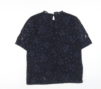 Womens UK Size S H&M Blue Basic Blouse