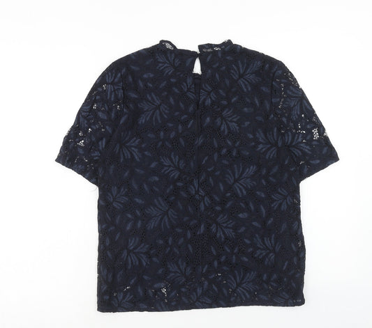 Womens UK Size S H&M Blue Basic Blouse