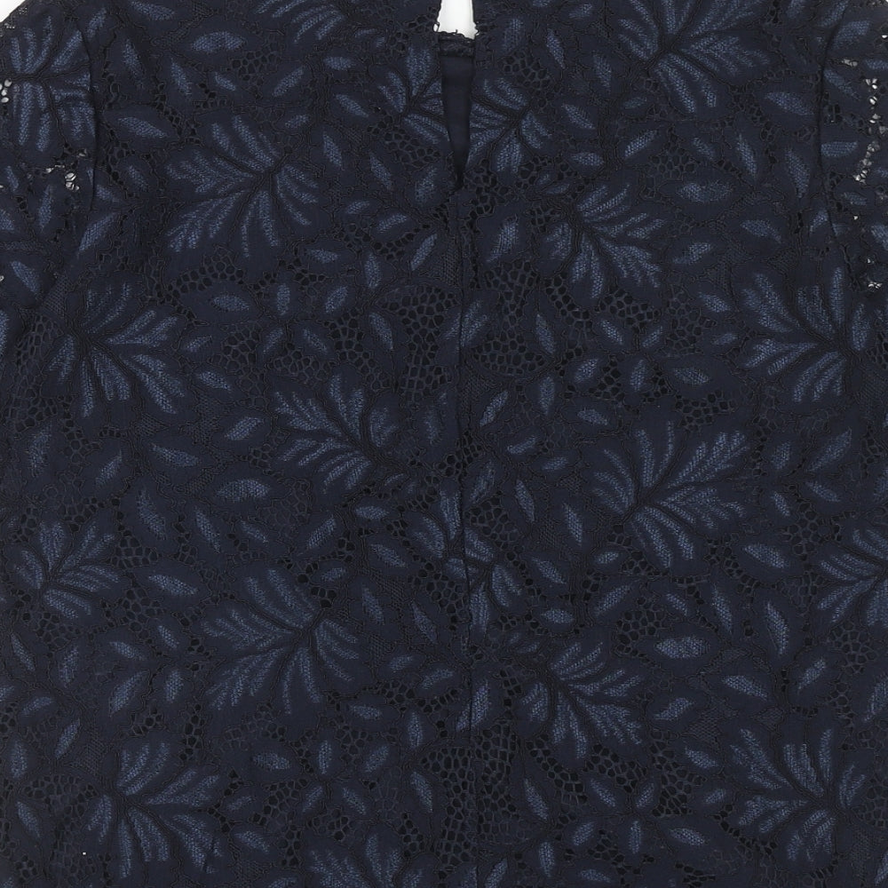 Womens UK Size S H&M Blue Basic Blouse