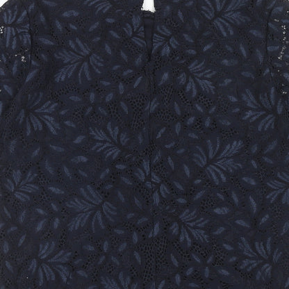 Womens UK Size S H&M Blue Basic Blouse
