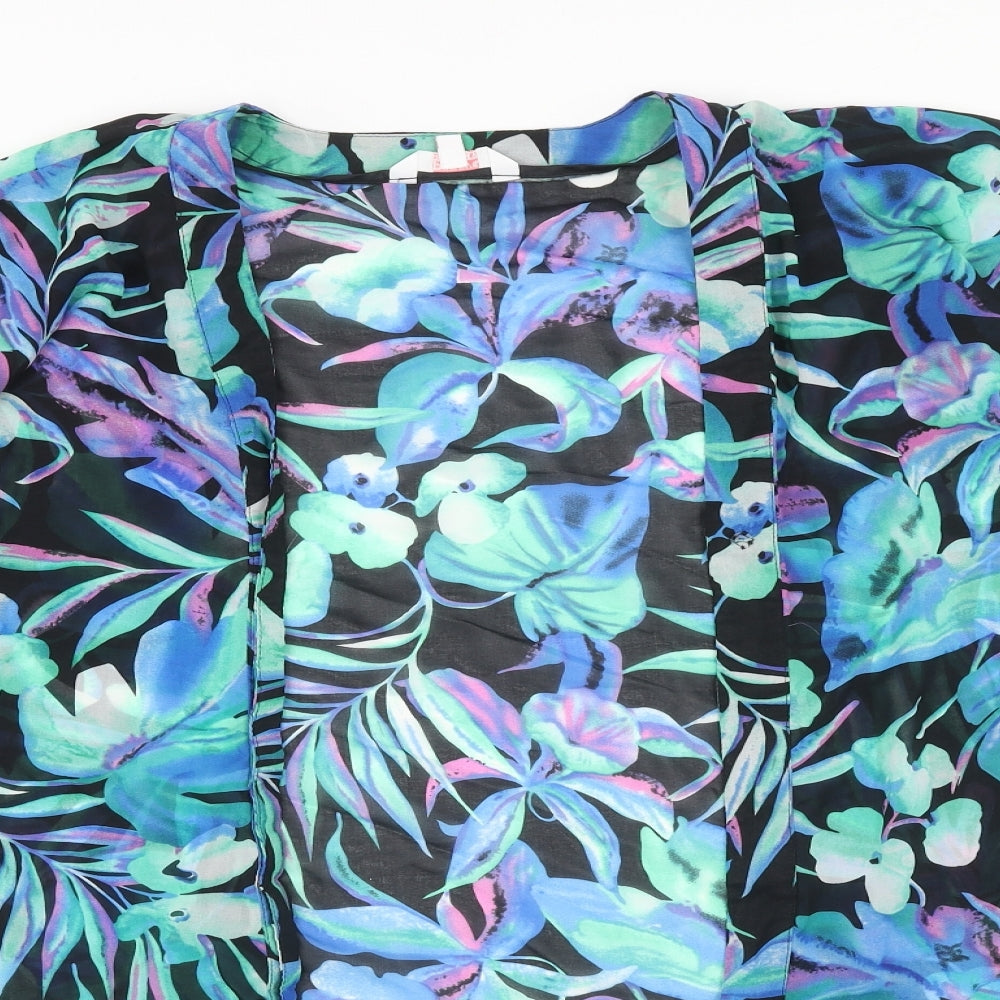 Womens UK Size XL Papaya Blue Kimono Blouse