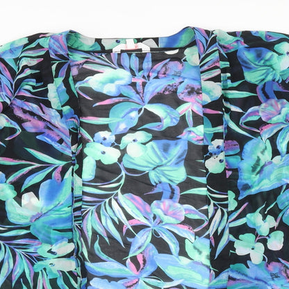 Womens UK Size XL Papaya Blue Kimono Blouse