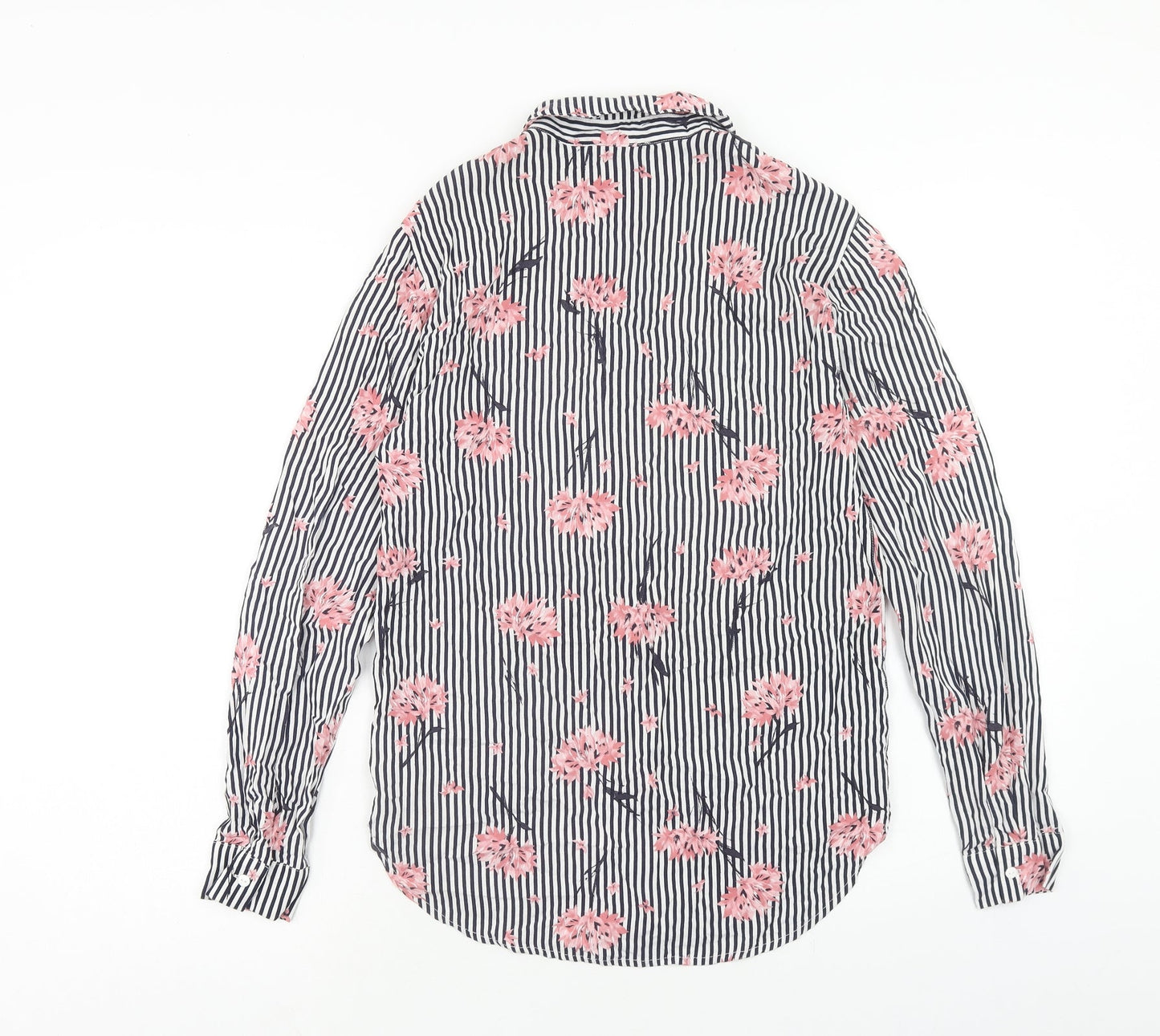 Womens UK Size 6 Warehouse Black Basic Button-Up