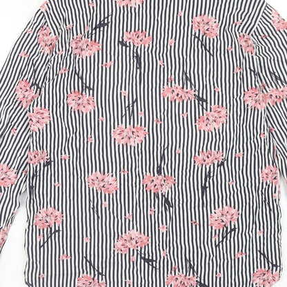 Womens UK Size 6 Warehouse Black Basic Button-Up