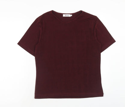Womens UK Size 16 Damart Red Basic T-Shirt