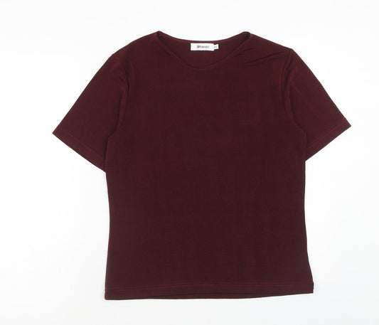 Womens UK Size 16 Damart Red Basic T-Shirt