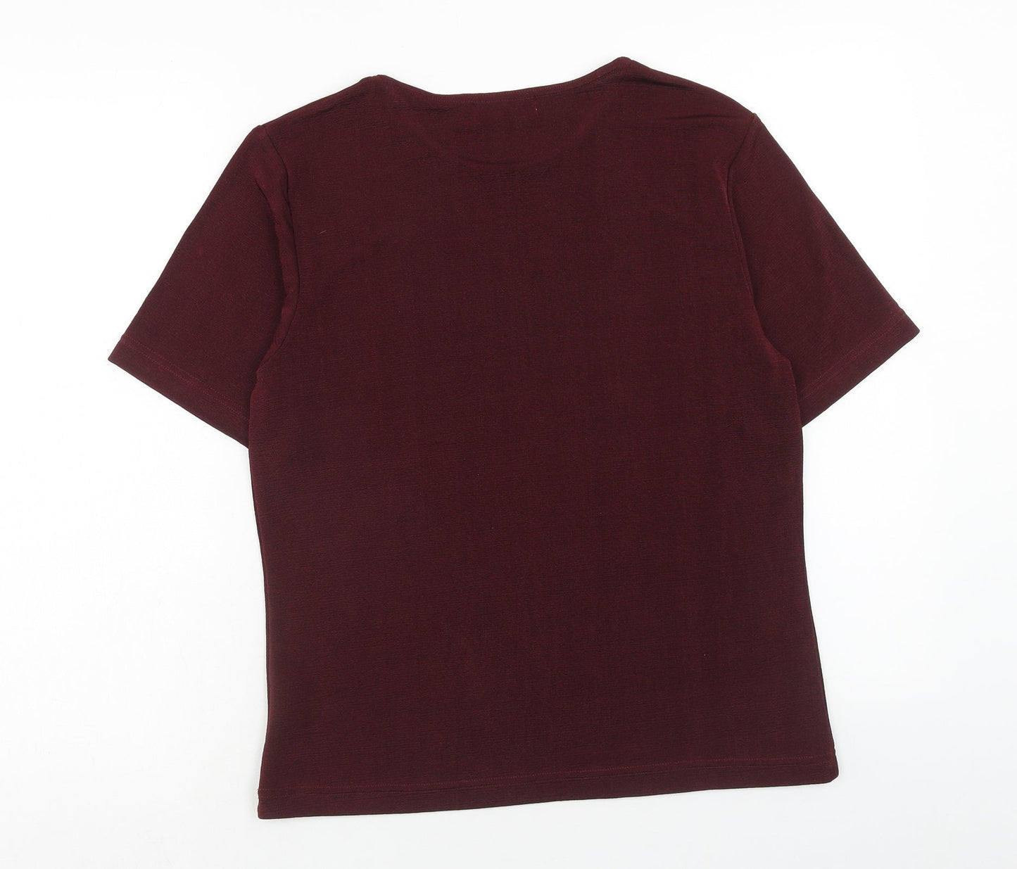 Womens UK Size 16 Damart Red Basic T-Shirt