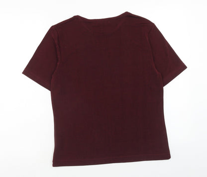 Womens UK Size 16 Damart Red Basic T-Shirt