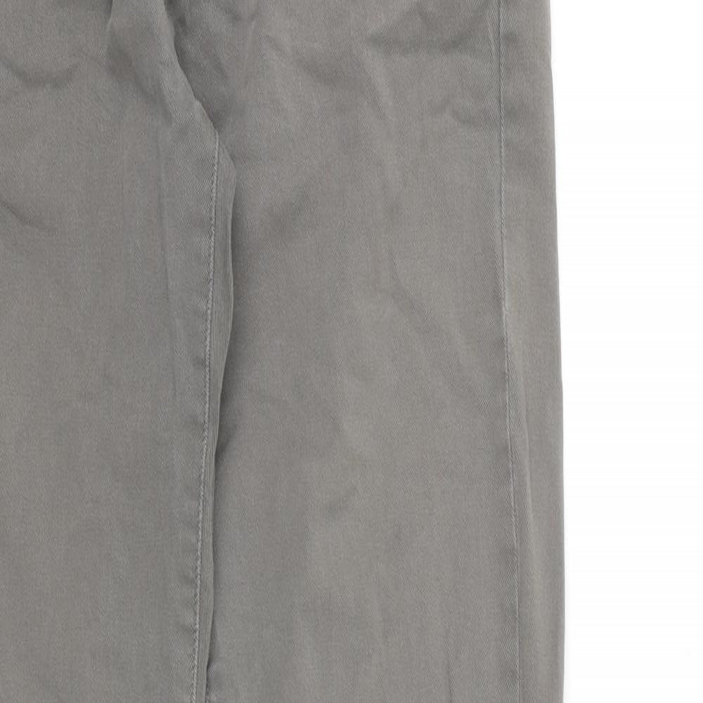 Uniqlo Womens Grey Cotton Straight Jeans Size 28 in L31 in Regular Zip