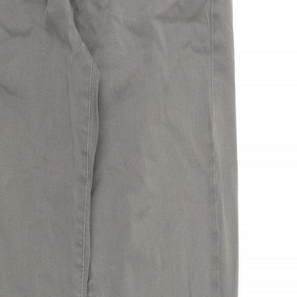 Uniqlo Womens Grey Cotton Straight Jeans Size 28 in L31 in Regular Zip