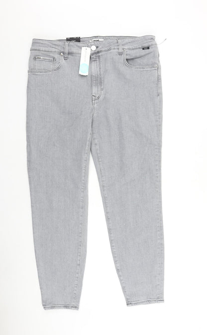 Womens UK Size 36 in Mavi Regular Fit Skinny Grey Jeans