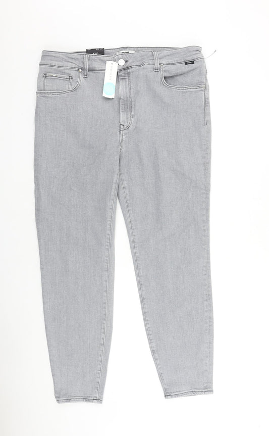 Womens UK Size 36 in Mavi Regular Fit Skinny Grey Jeans