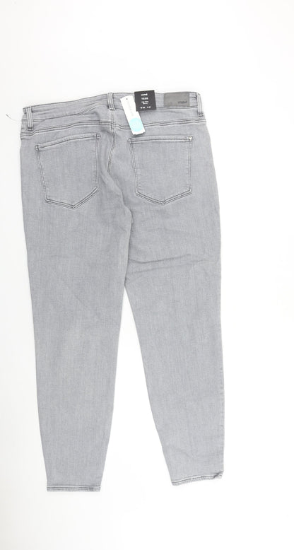 Womens UK Size 36 in Mavi Regular Fit Skinny Grey Jeans