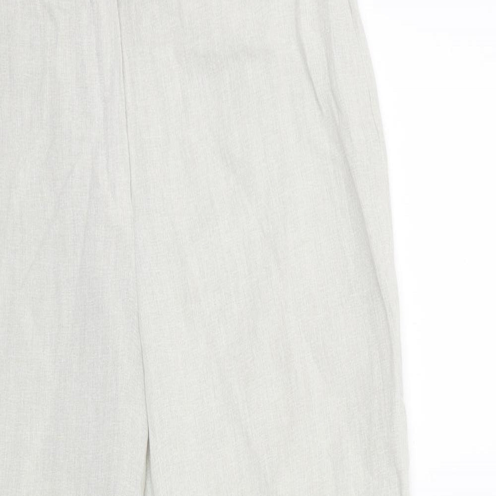 Bozena Womens Green Polyester Trousers Size 12 L28 in Regular Tie