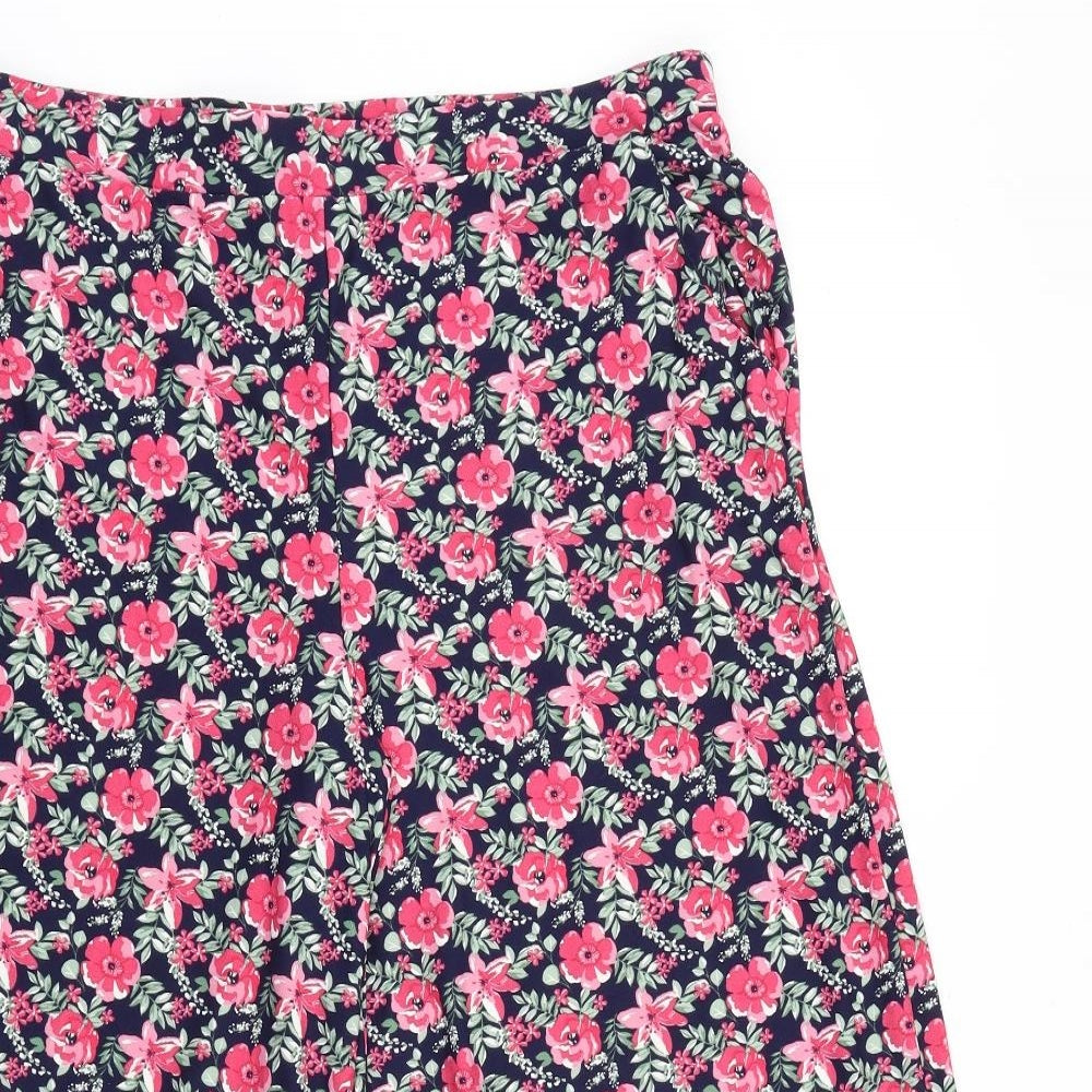 Bodyprints Womens Multicoloured Floral Cotton Trousers Size L L21 in Regular