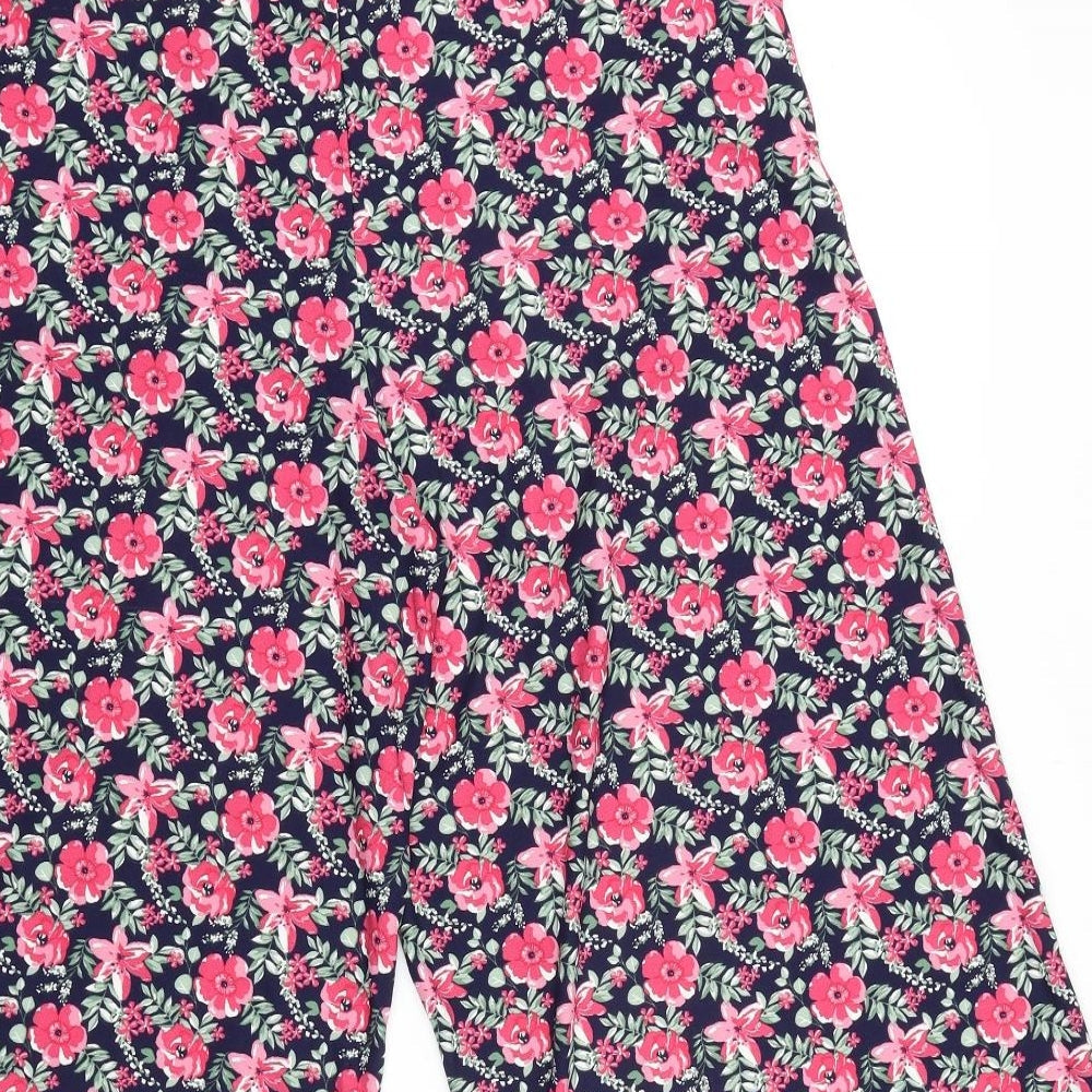 Bodyprints Womens Multicoloured Floral Cotton Trousers Size L L21 in Regular