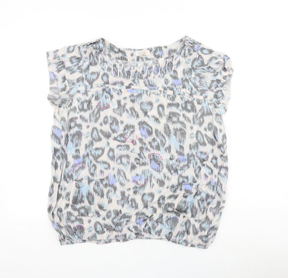 Womens UK Size 14 River Island Multicoloured Basic Blouse