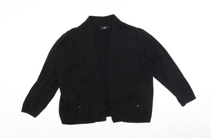 Womens UK Size M Wallis Black Cardigan Jumper