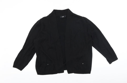 Womens UK Size M Wallis Black Cardigan Jumper