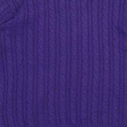 Autonomy Womens Purple Round Neck Acrylic Pullover Jumper Size M
