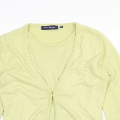 Kiran Designs Womens Yellow Round Neck Acrylic Pullover Jumper Size S