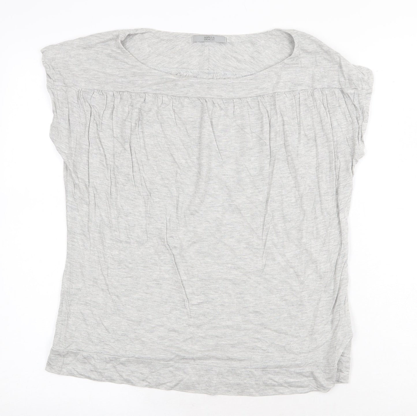 Womens UK Size 12 Marks and Spencer Grey Basic Blouse